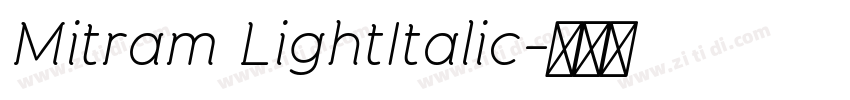 Mitram LightItalic字体转换